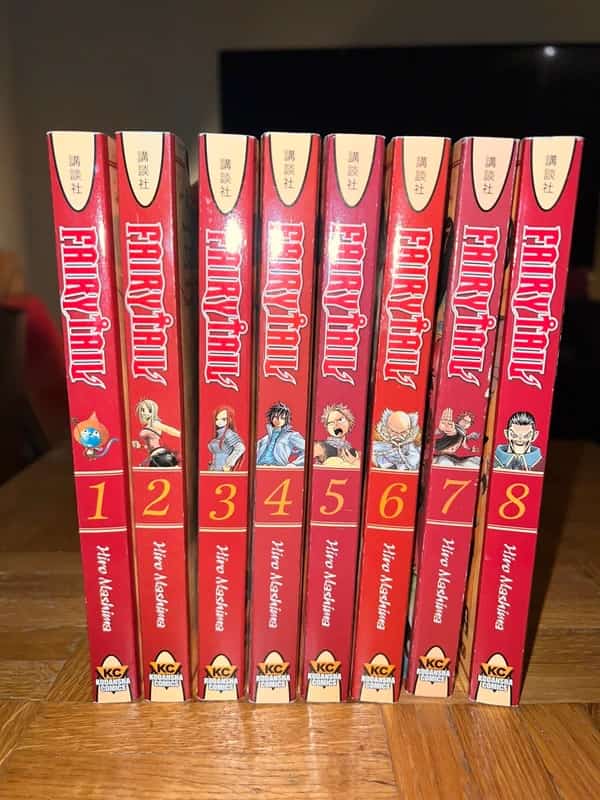 Fairy Tail Manga Volumes 1–8 by Hiro Mashima